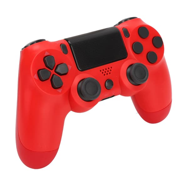Trådløs spillkontroller Multifunksjonell Dual Vibration Bluetooth Gamepad for PS4 Spillkontrollere Rød