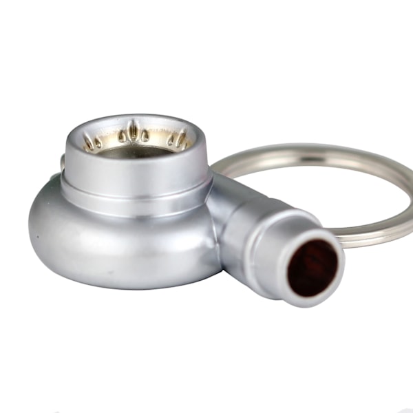 Kreativt Spindende Ny Krom Poleret Gunmetal Sort Turbo Turbolader Nøglering Nøglekæde Ring Nøglering Nøglebrik, Lav Fløjtelyd