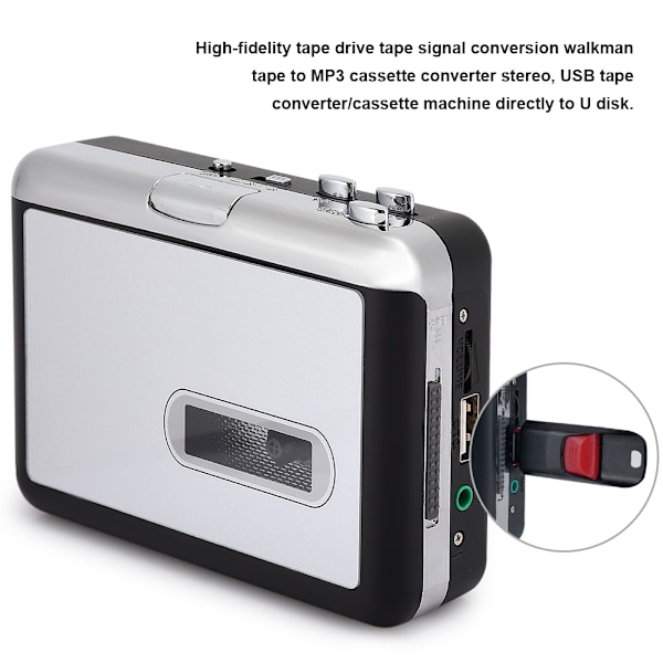 231 Stereo-kasettisoitin USB2.0 Flash-levy Nauhuri MP3-muuntimeen Automaattinen kelaus