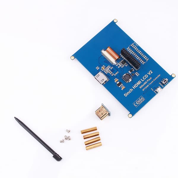 5-tums GPIO pekskärm LCD-skärm för Raspberry Pi Mode A+ B B+ PI2