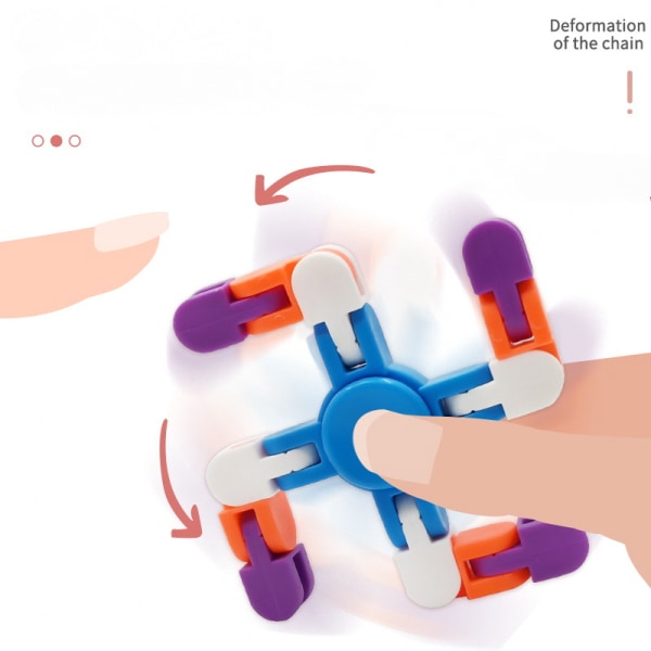 Fidget Spinners, Transformerbar Kæde Legetøj DIY Deformation Deformeret Spiral Twister Fingerspids Dekompression Fingerspids Legetøj