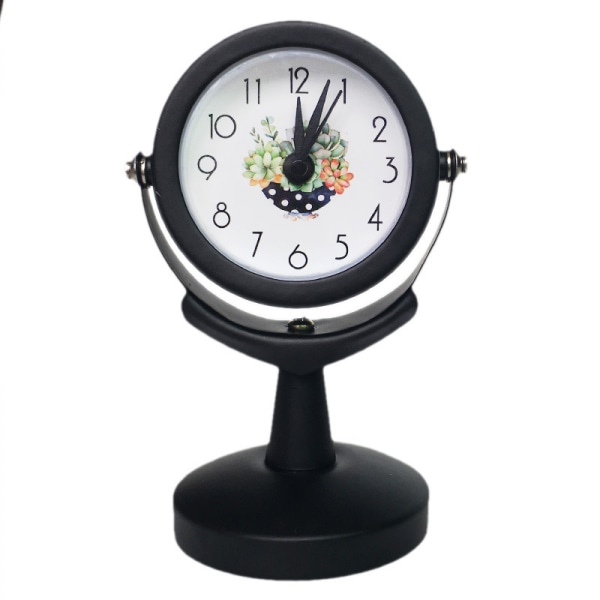 Radioväckarklocka RF Analog Alarm Bordsur Klocka - Svart, 6 x 9,5 cm