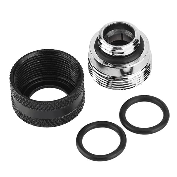 4 stk. / pakke vandkøling kompressionsfitting til stift akryl rør OD 16mm sort