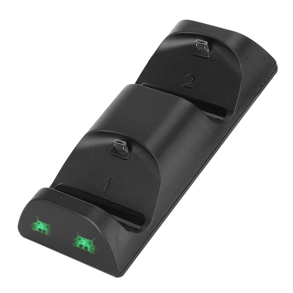 Trådløs spillkontroller konsoll gamepad LED dobbel ladebase for PS4 SLIM PRO