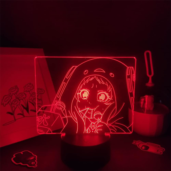 3D LED Lampe Anime Kakegurui Kompulsiv Spiller Yomoduki Runa Nattlys for Hjemmerom Dekor Illusionslys Gutter og Jenter Festivalgaver