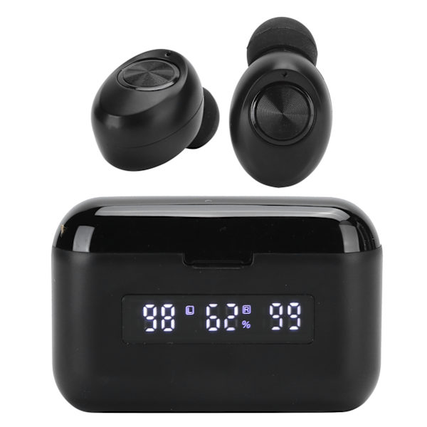 Bluetooth 5.1 Hodetelefoner Bærbare Trådløse Smart Touch In-Ear Ørepropper med Digitalt Display