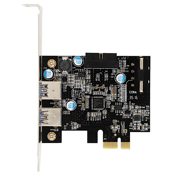 PCI-E 2-port USB 3.0 -nousukortin laajenninsovitinkortti Windows XP / Vista -käyttöjärjestelmälle