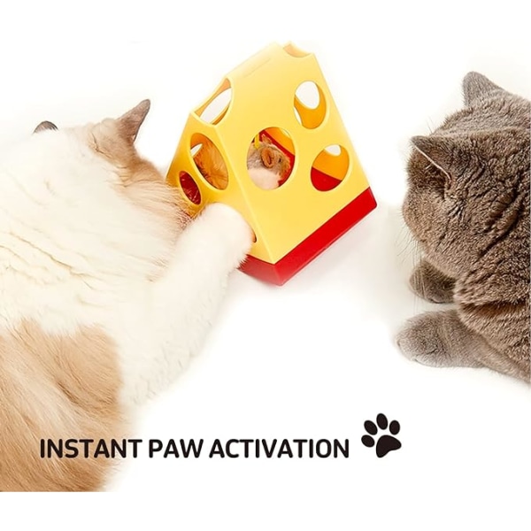 Cat Toys Electronic Spin Interactive Toys Cat Wand Teaser Toy Presentbox för Kitty Puppy