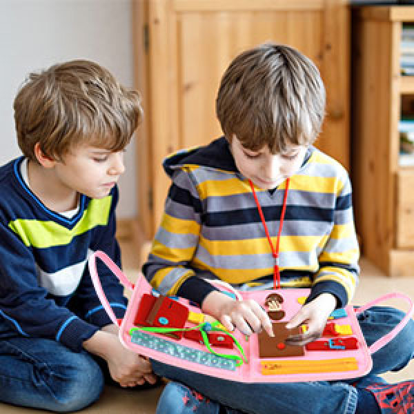 Aktivitetsplade til småbørn Montessori-legetøj Grundlæggende færdighedsplade Drenge og piger Tidlig læring Aktivitetslegetøj til forbedring af finmotorikken