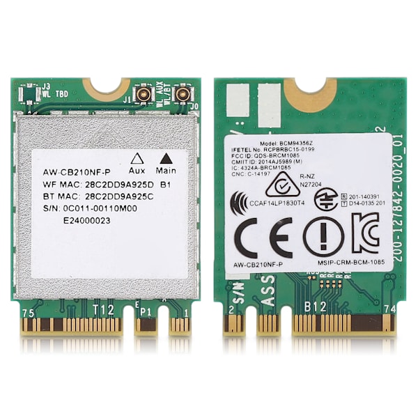 2.4GHz5GHz Dual Band Netværkskort BCM94356Z WiFi AC Trådløst Netværkskort NGFF Interface