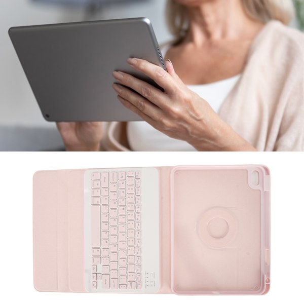 Tastaturdeksel med pennholder for IOS Tablet Air4 10,9 tommer for IOS Tablet Air5 10,9 tommer nettbrett 32,8 fot nettbrettdeksel rosa