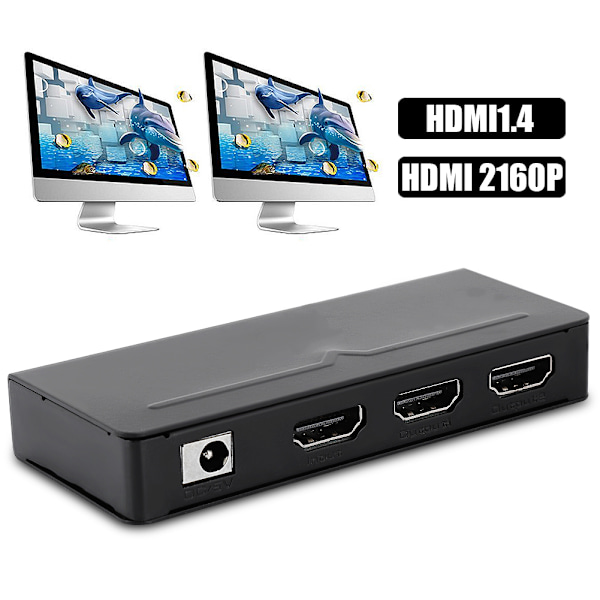 HDMI1.4 Splitter Smart Switch Device Ultra tunn 1x2 2160P30HZ