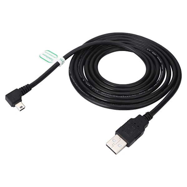 2 st 1,8 m Mini USB till USB Vinklad Kabel för Mobil HD Dataöverföring Elektronisk Utrustning