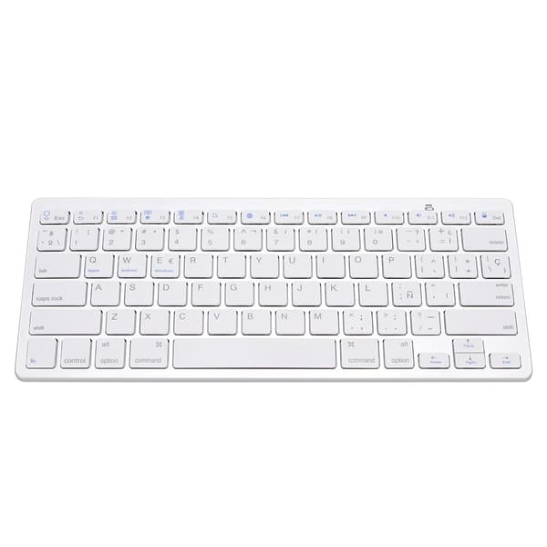 Spansk Ultra Tynd Trådløs Bluetooth Mute Tastatur Til Apple Mac Windows Android