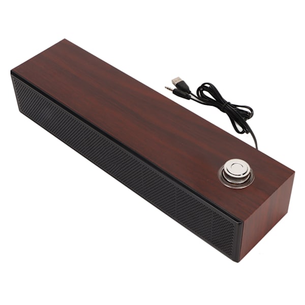 Tietokonekaiuttimet Monitoiminen Tyylikäs Vintage USB-virtalähde HiFi-stereokaiutinpalkki pöytätietokoneelle