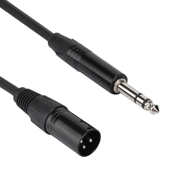 6,35 Stereo Han til XLR Han Lydkonverter Kabelforlænger Adapter Zinklegering Interface 1m