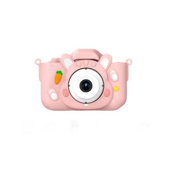 Lasten kamera, jolla voi ottaa kuvia ja videoita, lasten syntymäpäivälahjat, pieni järjestelmäkamera, sarjakuvalelut Pink Rabbit No Memory Card