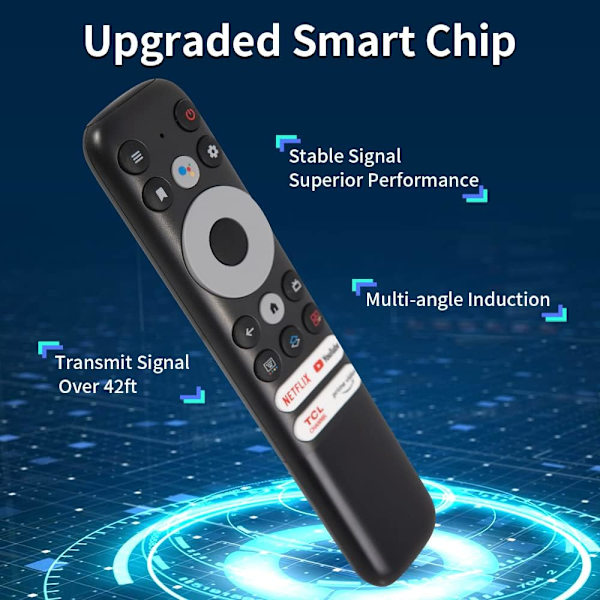 RC902N FMR1 Ersättningsfjärrkontroll med magisk röststyrning för TCL 55R646 55S546 65R646 65S546 75R646 75S546 Mini-LED QLED 4K UHD Smart TV Mini-LED QLED 4K