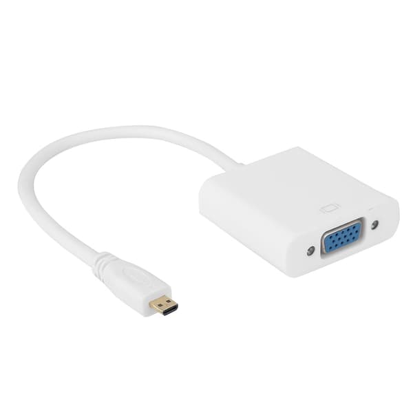 HDMI til VGA  HDMI Konverter Adapter Kabel Til Computer/DVD/Digital Set-Top Box(Hvid)