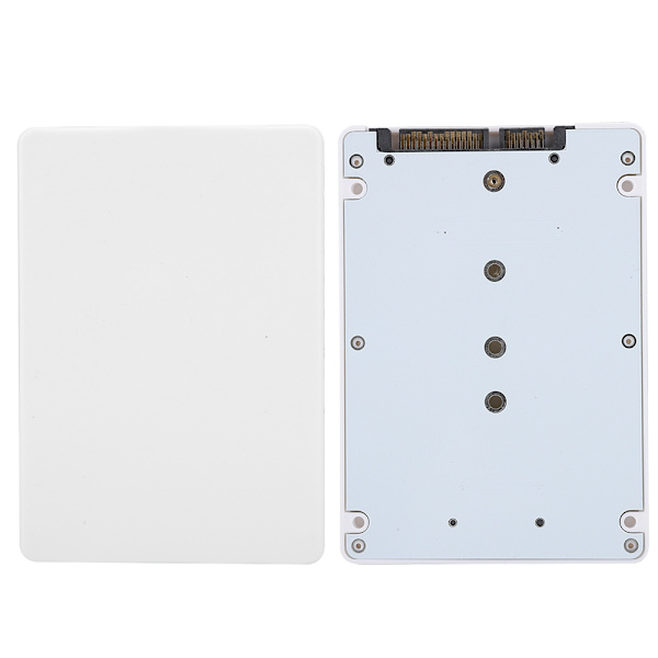HXT-053 M.2 NGFF SSD till 2,5 tum SATA3 hårddiskboxadapter stigningskortkonverter (vit)
