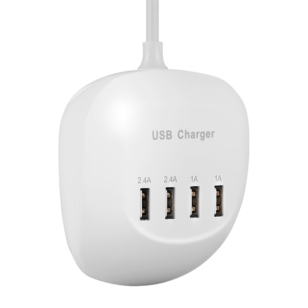 Kompakt AC100-240V 4-portars USB-snabbladdare Adapter Fickstorlek Resor Hemmakontor