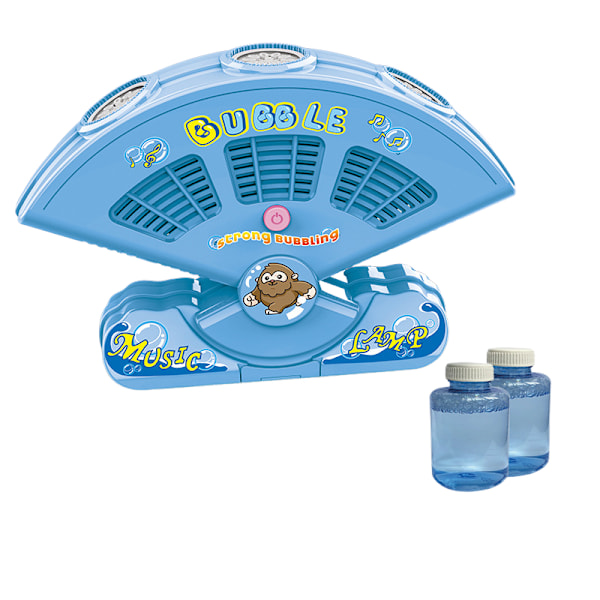 Bubbelmaskin - Automatisk fläktformad bubbelblåsmaskin - 10 000 bubblor per minut, bubbelmaskin för barn, portabla bubbelmaskinsleksaker blue