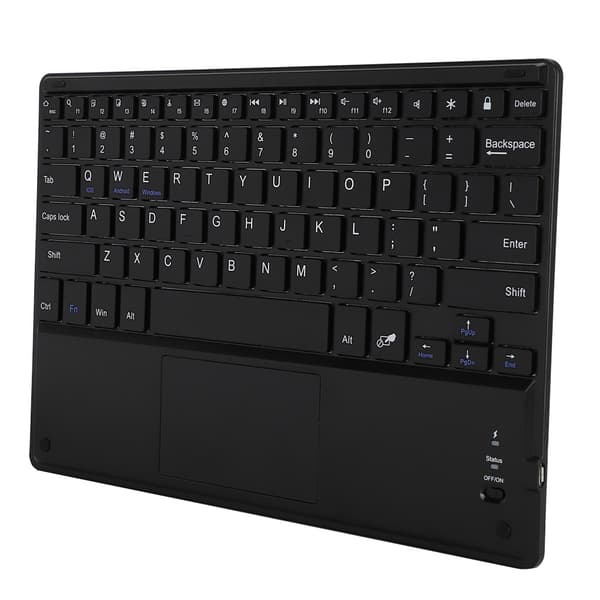 Ultra tynd trådløst Bluetooth-tastatur med touchpad til Windows PC Android-telefon Tablet