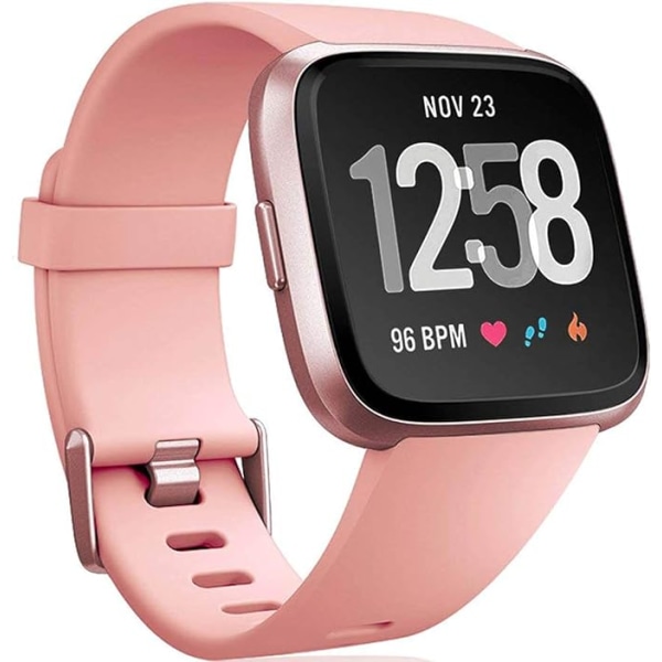 Det smarta klockarmbandet är kompatibelt med Fitbit versa Smartwatch, versa 2 och versa Lite se-klockor för kvinnor och män（ Peach-S）