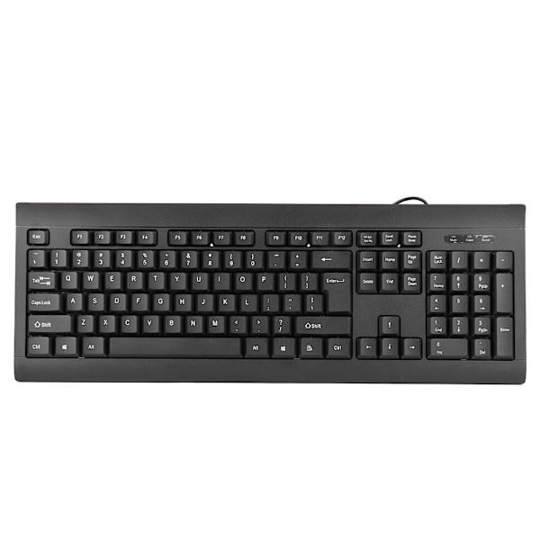 KINGANGJIA JK-7700 Kablet Business Office 104-tasters tastatur og 3-tasters musesæt sort