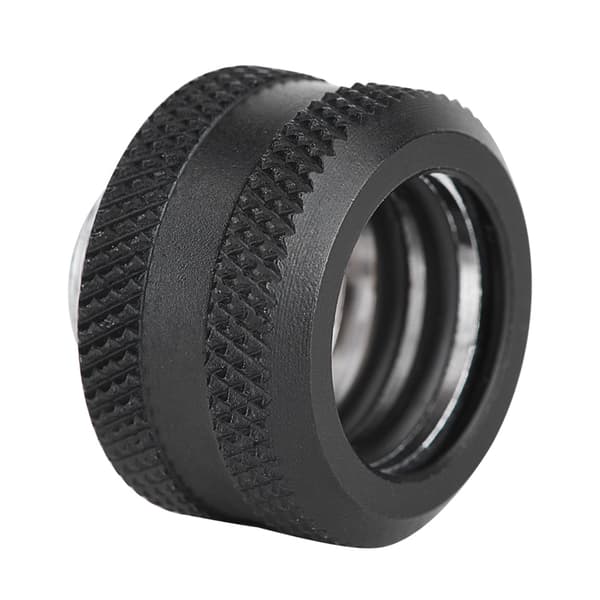 4 stk. / pakke vandkøling kompressionsfitting til stift akryl rør OD 14mm sort