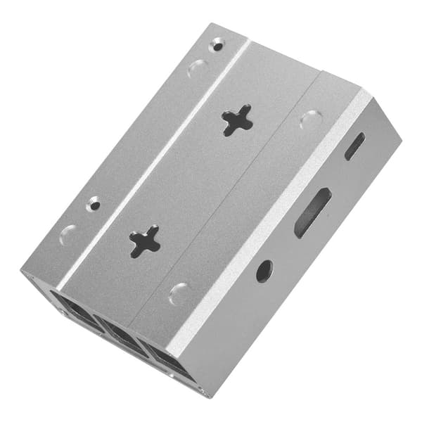 Anti-interferens aluminiumlegeringssag til Raspberry Pi 3B+/3B/2B - Hurtig varmeafledning - Sølv