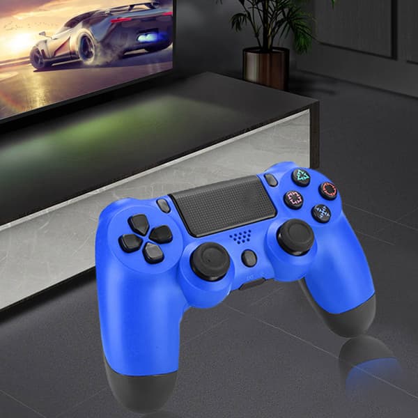 Kablet spillkontroll høy følsomhet ergonomisk spillkontroller joystick for PS4-konsollBlå