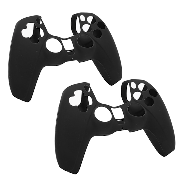 2 stk. Silikondeksel for PS5 Gamepad Støvtett Spillkontroller Hudbeskyttende Deksel Svart