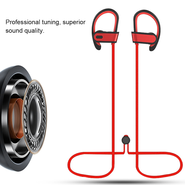 Nya BT302 Hängande Öra Sport Löpning Vattentät Trådlös Bluetooth Brusreducerande Headset (Röd)