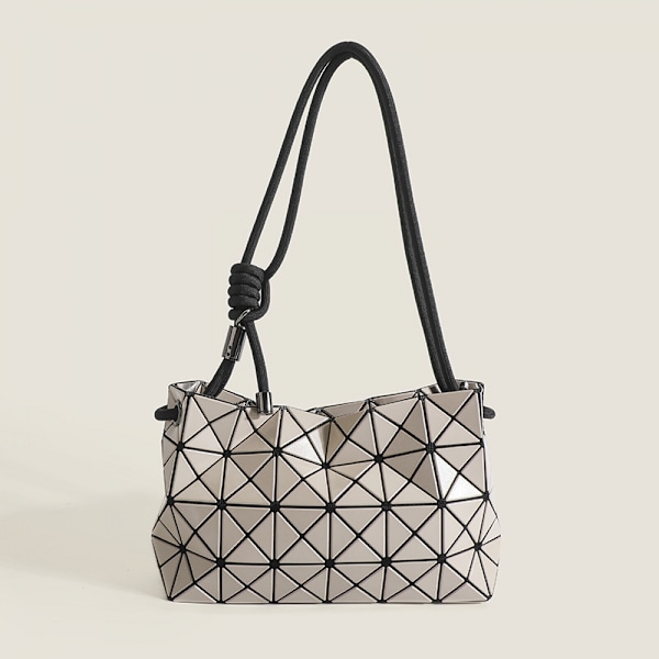Geometrisk diamantgitter skuldertaske tofu taske crossbody lille taske kvinde blødt læder