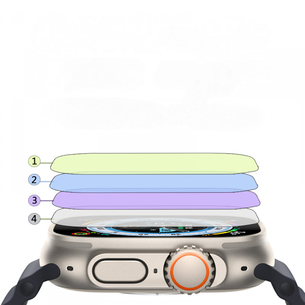 2 st integritetsskydd för Apple Watch 7 45 mm [uppgraderad anti-spionfilm] mjukt anti-repflim