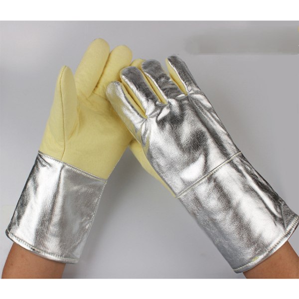 300 grader hög temperaturbeständig aramid palm Hög temperaturbeständiga handskar 300 grader 500 grader brandskyddad, skållningsskyddad, värmeisolerande