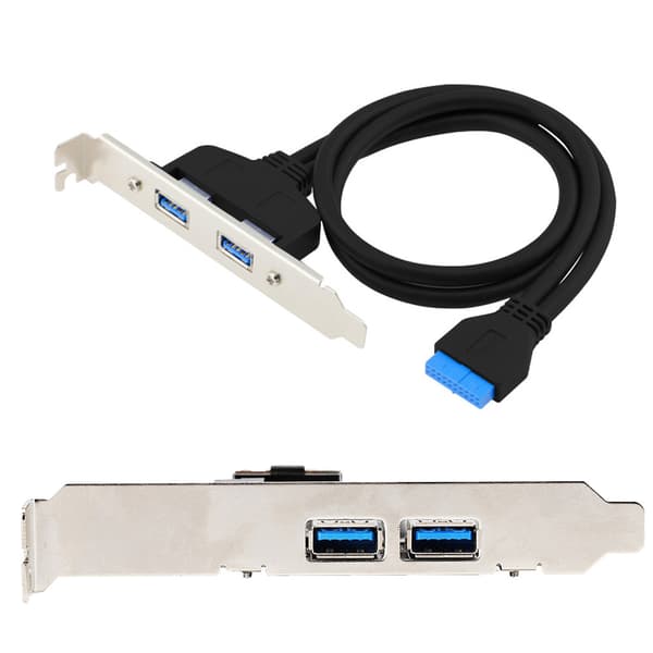 PCI-E 2-port USB 3.0 Riser Card Extender Converter Adapter Card for Windows XP / Vista