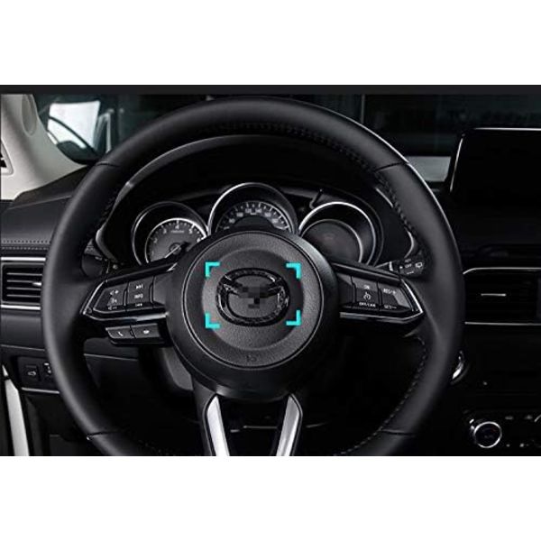 MAXDOOL Punainen ohjauspyörän kannen tarra paljettikehys Mazda 3 6 CX-3 CX-5 CX-9 sisätilojen lisävarusteet