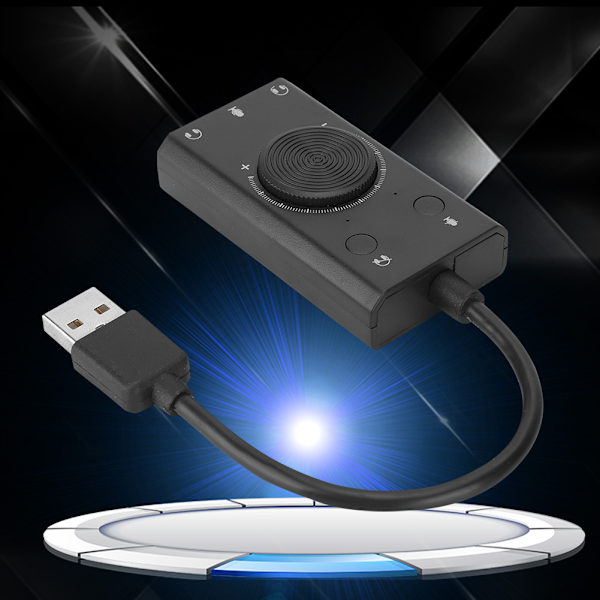 Extern USB-ljudkort Adapter Fri Drive Oberoende Ljudkort för Laptop Notebook