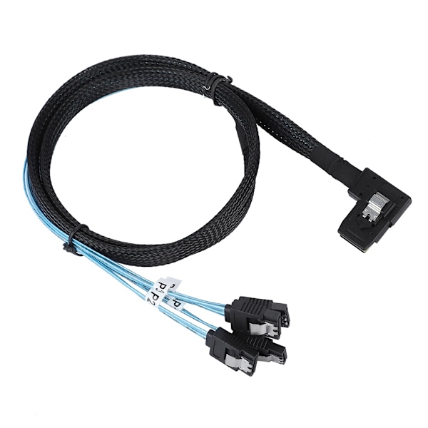 Cabledeconn MINI SAS 36P Flat Elbow Vinklet 90 Grader til 4*SATA Server Overføringskabel