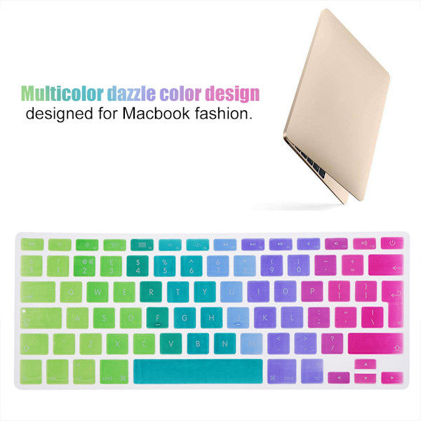 1 st 13/15 tum tangentbordsöverdrag för Apple MacBook Air/Pro (bländande europeisk engelska)