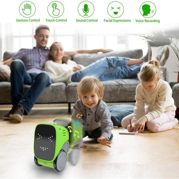 Intelligent Smart Robot Toy for Kids,  Voice and Touch Gesture Control Mini Robotics Rechargeable Toys Dancing, Walking, Singing, Robots