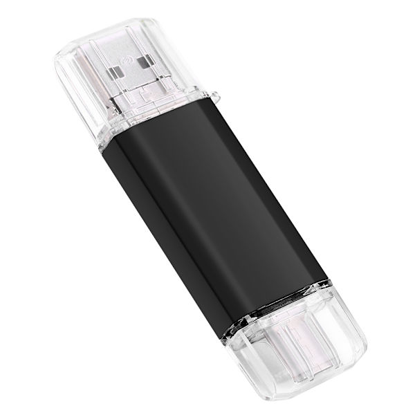 USB2.0 Type C Micro USB vedenpitävä U-levy Flash-asema puhelimeen PC musta 64GB