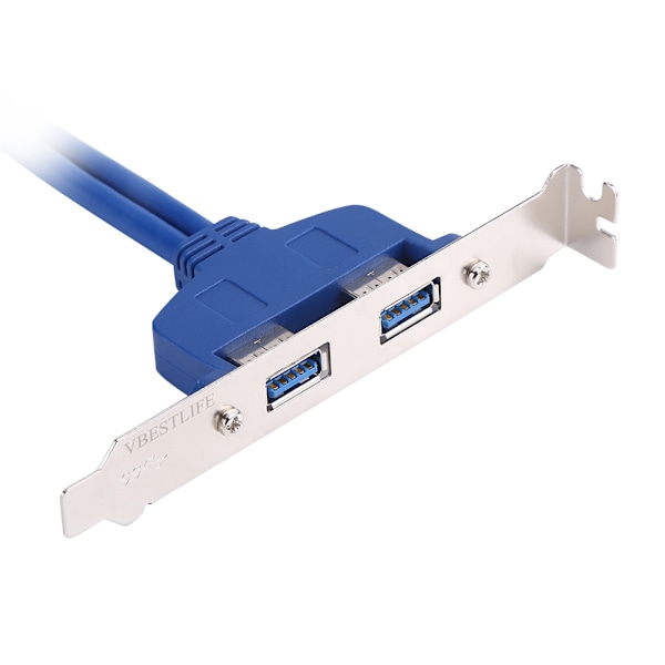 VBESTLIFE 2-Port USB 3.0 Slot Plate Adapter Bracket Kabel med indbygget 20-Pin Header F/2AF PCI