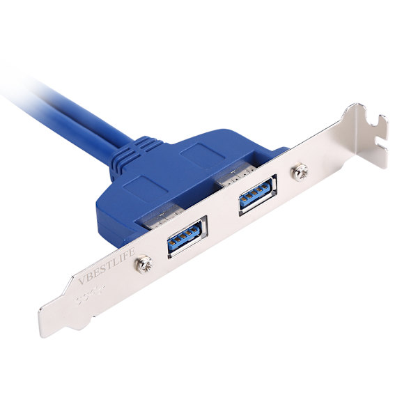 VBESTLIFE 2-porttinen USB 3.0 -korttipaikka-adapterikaapeli, jossa sisäänrakennettu 20-pinninen liitin F/2AF PCI