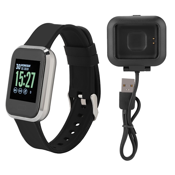 YH3 1,3 tommer Sports Smart Monitor Watch Pulsmåler Blodtryk Vandtæt Armbånd Sort