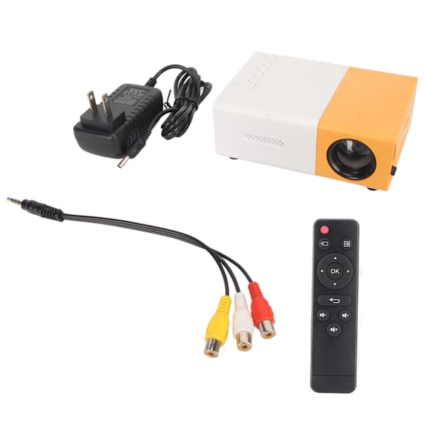 Mini-projektori TFT LCD 1080P, tukee AV VGA HD USB -kaukosäädintä, kannettava projektori toimistoon perheelle 100-240V