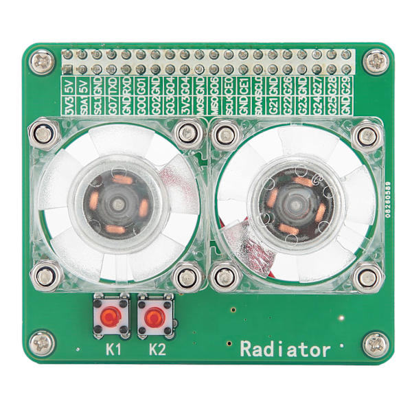 Køleventilator Modul Dual Køler Udvidelseskort Computer Tilbehør til Raspberry Pi
