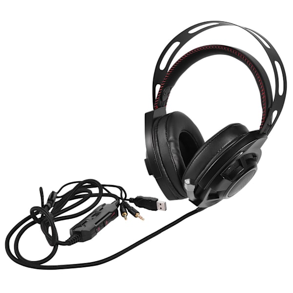 Gamer-hörlurar med brusreducering, stereoljud, over-ear-hörlurar med mikrofon, spelheadset